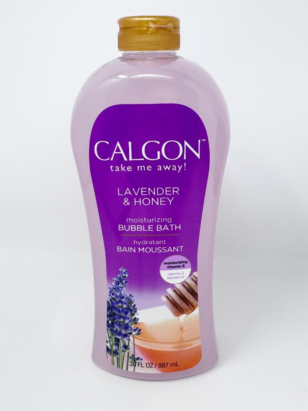 Calgon Take Me Away LAVENDER & HONEY Moisturizing Bubble Bath w/ Vitamin E NEW